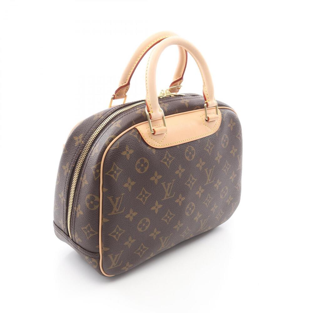 Louis Vuitton Monogram Brown Handbag Leather Canvas Trouville - Picture 2 of 8